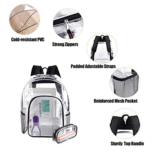 Clear Backpack Heavy Duty See Through Backpack Transparent Plastic PVC