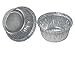 Aluminum Foil Muffin Cupcake Ramekin 4 oz Cups Disposable Accommodates hot or cold foods Top circle diameter is 3.2