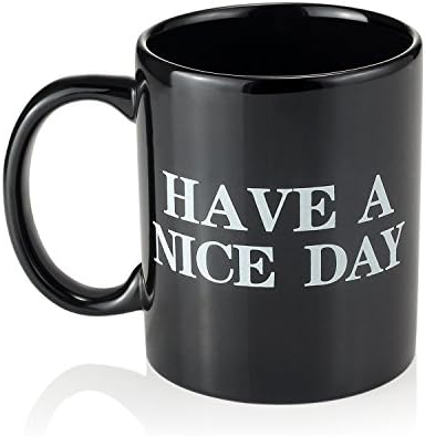 YINENN 11 oz Coffee Mugs and Have A Nice Day with Middle Finger Funny Cup