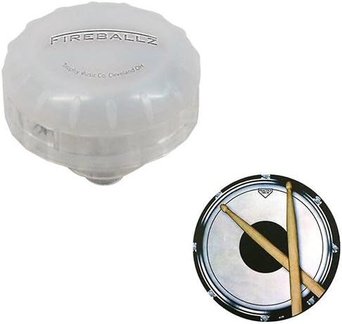 Fireballz LED Cymbal Nut White Lightning LED Light Up Cymbal Nut - Stage Lighting Effects Deluxe w/Bonus Drumpad Coaster