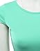 J.TOMSON Women's Short Sleeve Fitted Peplum Top Mint M