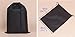 Santwo 2 Piece Non-woven Breathable Dust-proof Drawstring Handbags Storage Pouch (black)