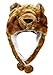 Bioterti Plush Fun Animal Hats –One Size Cap - 100% Polyester with Fleece Lining (Brown-Bear)