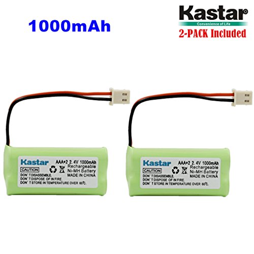 Kastar 2-PACK AAAX2 2.4V 1000mAh 5264 Ni-MH Rechargeable Battery for BT-166342 BT-266342 BT-283342 AT&T EL51100 EL51200 EL51250 EL52200 EL52210 EL52250 EL52300 EL52350 EL52400 EL52450 EL52500 EL52510