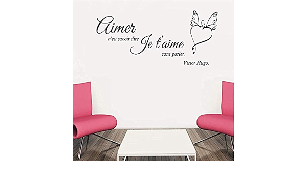 Amazon Com Bro Decals Wall Vinyl Decal Dinosaur French Quote Aimer C Est Savoir Dire Je T Aime Sans Parler Vinyl Decor Sticker Home Art Print Br7868 Tools Home Improvement