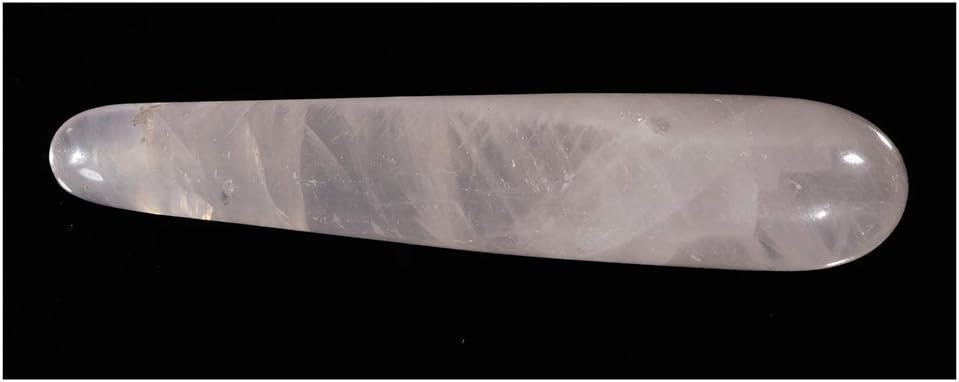 Rose Quartz Smooth Long Natural Genuine Rock Massage Wand 3 Inch