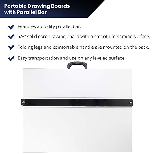 Pacific Arc Drafting Board, Portable Drafting Table With Parallel Bar