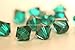 50pcs Authentic 4mm Small Swarovski Crystals 5328 Xilion Bicone Crystal Beads for Jewelry Craft Making (Emerald) SWA-b424