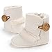 Meeshine Winter Warm Baby Boots Premium Soft Sole Prewalker Newborn Infant Boy Girl Crib Shoes Snow Boots(Medium / 6-12 Months,White 01)