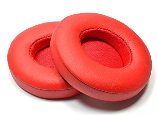 Orchidtent Replacement Ear Pad / Ear Cushion / Ear Cups / Ear Cover / Earpads Repair Parts for Beats by Dr. Dre Solo2, Solo 2.0 On-Ear Headphones (Wired, RED)