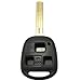HelloAuto 2 Pack Key Shell Fob Cover Case Replacement Remote with Blank Key Compatible with Lexus ES GS GX is LS LX RX SC