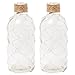 Hosley's Set of 2 Glass Wire Mesh Vase 8.5 Inch High for Nautical Country Farm Floral Arrangement Candle Garden Aromatherapy as a Reed Diffuser. Ideal Gift for Weddings Party Spa Reiki O9