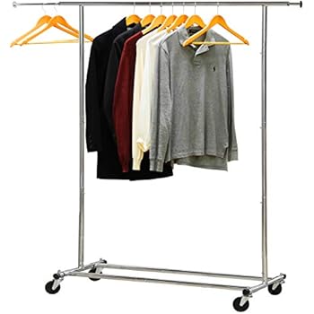 Simple Houseware Heavy Duty Clothing Garment Rack, Chrome