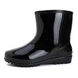 Men's 8 Inch Short Four-Season Rain/Work Boots Mens