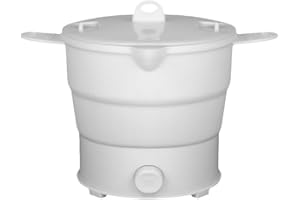 Suapouen Portable Electric Cook Pot Foldable Travel Kettle forHot Water Multi-Functional Warmer