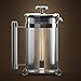 8 Cup French Press Coffee and Tea Maker- Borosilicate Glass Carafe- Stainless Steel Components- FDA Approved Manual Machine- Heat Resistant Handle- Dishwasher Safe- Best for Fast and Hot Brew (34oz)