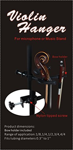 image for Vizcaya Violin Stand VLH10 Violin Hanger With Bow Peg Attachment for M