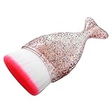 NOMENI Fish Scale Makeup Brush Fishtail Bottom Powder Blush Makeup Cosmetic Tool (C)