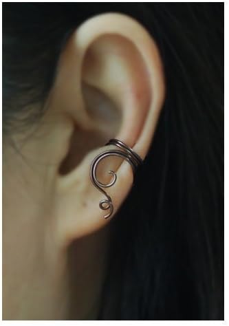2 line 20gauge Spiral Vine Ear cuff - Type B, Ear Jacket, Ear Wrap, cartilage earring / Please select an option.