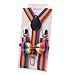 GUCHOL Kids Rainbow Suspenders Bow Tie for Boys and Girls Adjustable Elastic Classic Accessory Sets Age 1 to 13 Year (Rainbow, 26 INCH (1-5 Year)