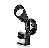 Hyperikon LED Security Light, Black, 10W (75W Equivalent) Outdoor Motion Sensor Light, 900lm, 5000K (Crystal White Glow), Waterproof IP65 & UL, 100° Beam Angle, CRI 80+, Adjustable Head, 120v