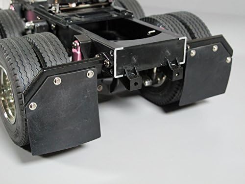 Rctruckfactory Remote Control Toy Accessory Tamiya 1/14 RC King Hauler Pair Black Aluminum Angle Mud Splash Flap Guard Mount