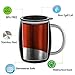 Coffee Mug Stainless Steel -13.5oz Double Walled Insulated Coffee Beer Travel Cups with Lids