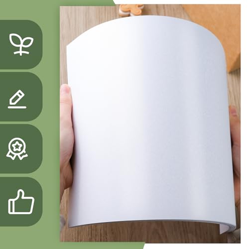 VGOODALL 72 Blatt Perglanz-Papier, DIN A4 Weiss-Metallic Bastelpapier mit Perlmutt-Schimmer Glitzerpapier 250 g/m²