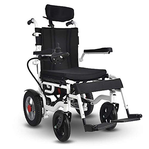 Heavy Duty Electric Wheelchair, With Headrest, Foldable And Lightweight Powered Wheelchair,Armrest Can Be Lifted Up,360° Joystick, Weight Capacity 140KG,Seat Width 40Cm