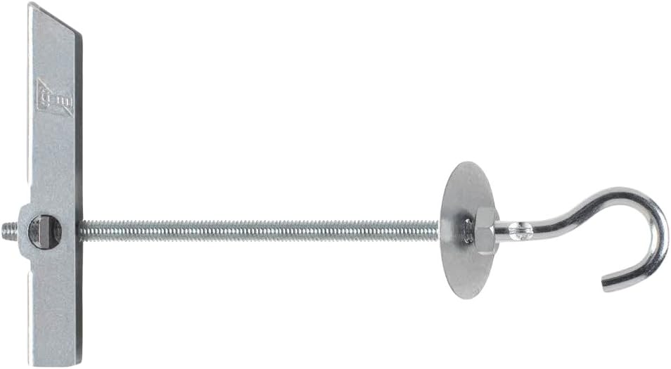 Index Fixing SystemsBA-GA Pack of 6 Gravity Rockers for Fixing Light Elements on Fake Roofs, Gravitex Hook (Zinc Plated Coating, M4, Diameter 12 mm)