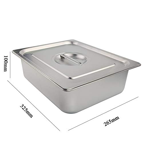 TAIMIKO Bain Marie Food Warmer Buffet Warmer Steam Table Stainless Steel Electric Container Temperature Control W/Glass Top for Catering and Restaurants Commercial Grade 1800W, 1/2 GN 5Pan - Thumbnail 6