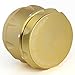 Chromium Crusher Drum 2.5 Inch 4 Piece Tobacco Spice Herb Grinder -Vivid Gold