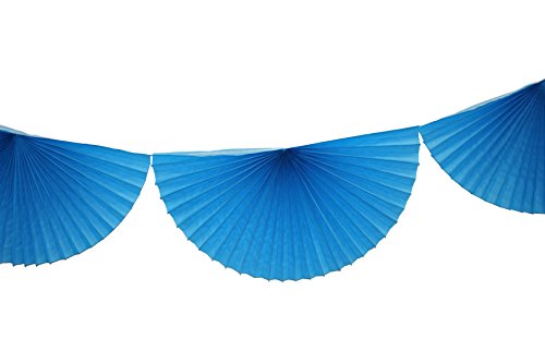 3-pack 7 Foot Tissue Paper Bunting Garland Party Decoration (Turquoise Blue)