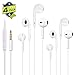 Musicool Headphones, 4PACK Premium Quality Earphones Earbuds with Mic & Remote Control Compatible with iPhone SE, 6, 6s, 6 Plus, 6s plus, iPhone 5s 5c 5, iPad /iPod (White)