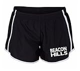 Junior Teen Wolf Beacon Hills Running Shorts (Small, Black/White)