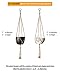 Mkono Plant Hangers Indoor Hanging Planter Jute Rope Basket Flower Pot Holder for Indoor Outdoor, 4 Pack, 41 Inch and 48 Inch