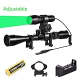 Ulako Green Light 350 Yards Spotlight Floodlight Zoomable Flashlight Torch for Hog Pig Coyote Varmint