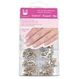 140 Medium Silver French Nail Art Wrap Tips