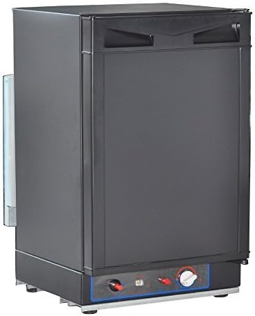 SMETA Electric/Gas RV Truck Refrigerator for camping, AC/DC/Propane,1.4 Cu ft,Black(propane free)