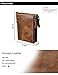 Small Vintage Crazy Horse Leather RFID Blocking Wallet Short Purse Bifold with Double Zipper Pockets for Men