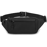 SUNELFFY Tactical Fanny Pack Small Military Waist Bag Money Belt Bumbag WR Nylon for Daily Use Travel Hiking Climbing Running (Black)