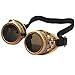 New Sell Vintage Steampunk Goggles Glasses Gothic Glasses for Cosplay Costumes (Brass)