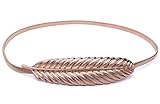 Shengweiao Women's Gold Silver Elastic Stretch Waist Belt