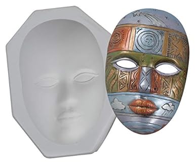 Amazon Com Mayco Cd879 Plain Plaster Face Mask Mold 9 X 5 Size
