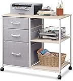 DEVAISE 3 Drawer Mobile File Cabinet, Rolling