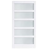 Finosen 42 in x 84 in Sliding Closet Door, 5-Lite