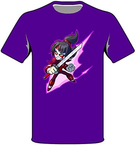 Brawlhalla Character Energy Shirts (Medium, Hattori (Purple))