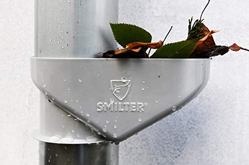 20 Stück SMILTER Laubschutzkorb für Regenfallrohre DN100 in der Farbe Silber Metallic (20) – Bild 6