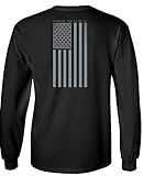 Made USA Flag Subdued Banner Longsleeve Shirt - Black