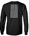 Made USA Flag Subdued Banner Longsleeve Shirt - Black - XL